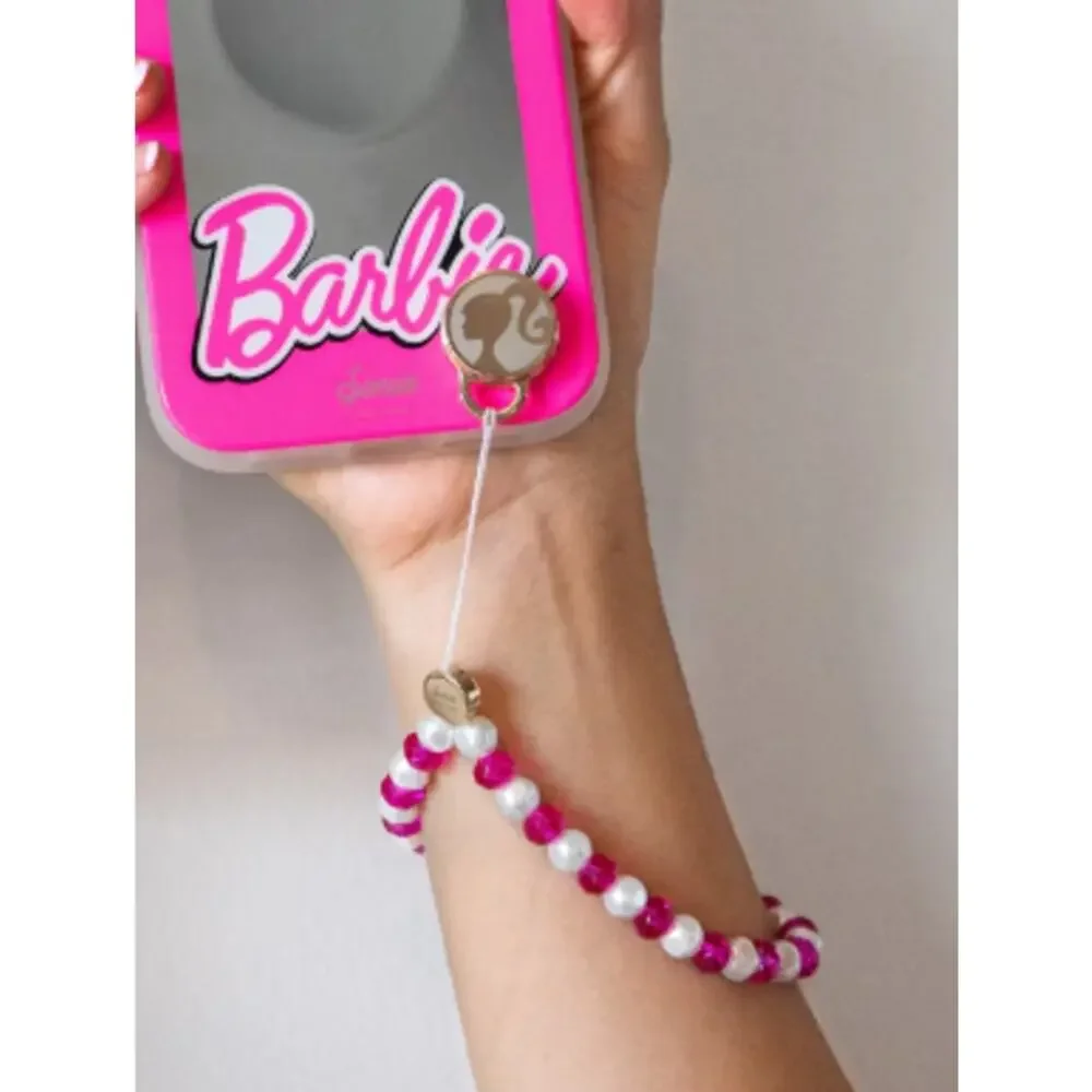 Sonix Barbie Pink Adhesive Beaded Gold Came Silhouette Wristlet New in box